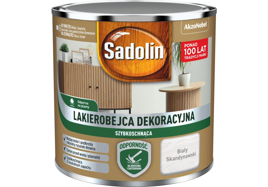 Zdjęcie: Lakierobejca dekoracyjna Biały skandynawski 0,2 L SADOLIN