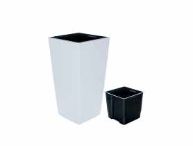 Doniczka Finezja 25 cm biała LAMELA