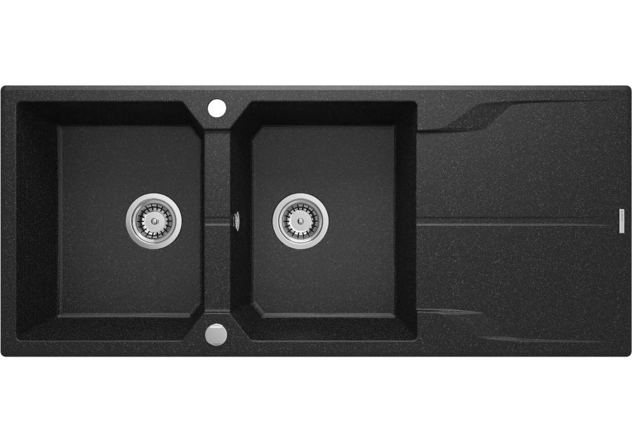 Zdjęcie: Zlewozmywak Andante grafitowy granit 2K Z/O 1160x500x224, 3,5", space saver DEANTE