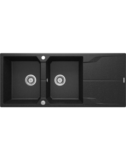 Zdjęcie: Zlewozmywak Andante grafitowy granit 2K Z/O 1160x500x224, 3,5", space saver DEANTE