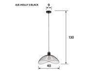 Zdjęcie: Lampa wisząca Aje-Holly 5 Black 1xE27 40 cm ACTIVEJET