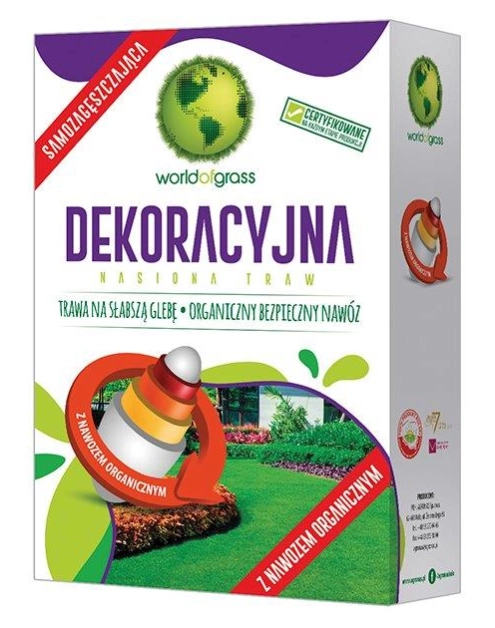 Zdjęcie: Trawa otoczkowana nawozem 1 kg  Dekoracyjna WORLD OF GRASS