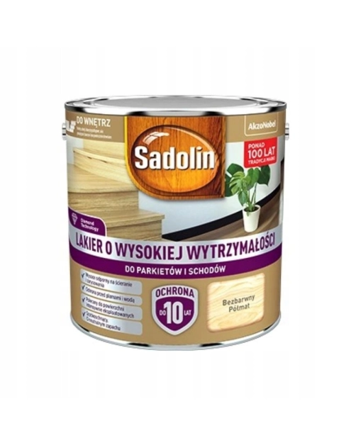 Zdjęcie: Lakier o wysokiej wytrzymałości półmat 2,5 L SADOLIN
