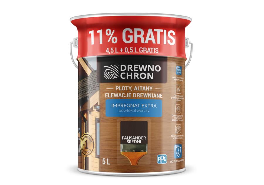 Zdjęcie: Impregnat powłokotwórczy Palisander średni 5 L DREWNOCHRON