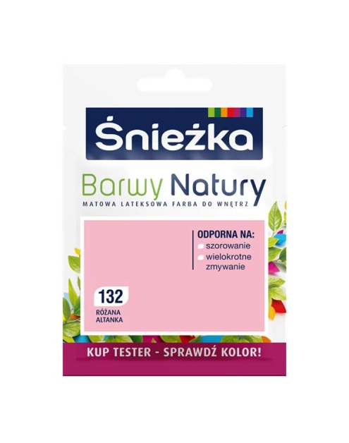 Zdjęcie: Tester koloru Barwy Natury różana altana 132 25 ml ŚNIEŻKA