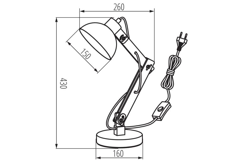Zdjęcie: Lampka biurkowa Unle E27 W KINGBERRY