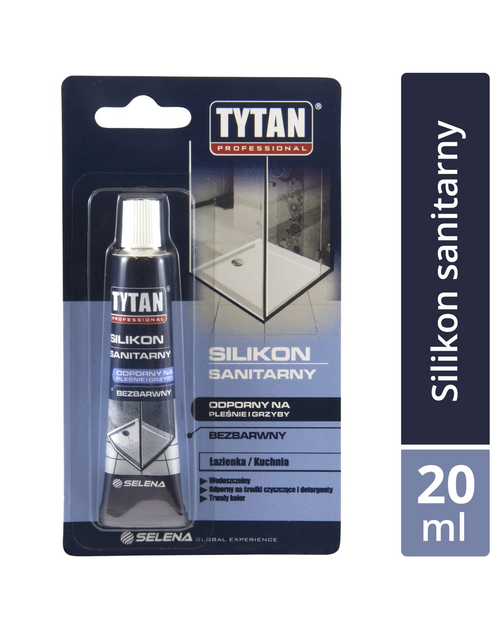 Zdjęcie: Silikon sanitarny bezbarwny 20 ml TYTAN PROFESSIONAL