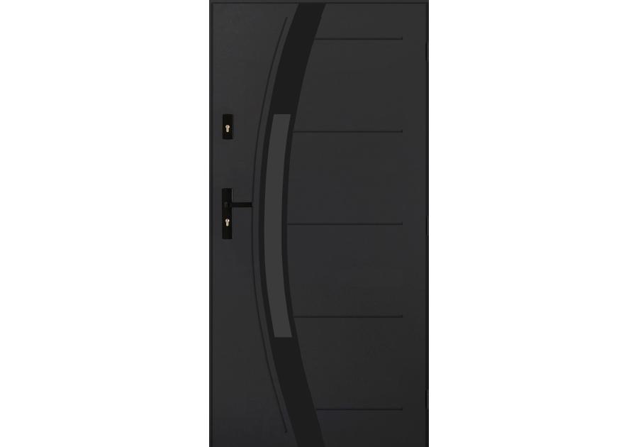 Zdjęcie: Drzwi zewnętrzne amazonka antracyt 80p komplet PANTOR