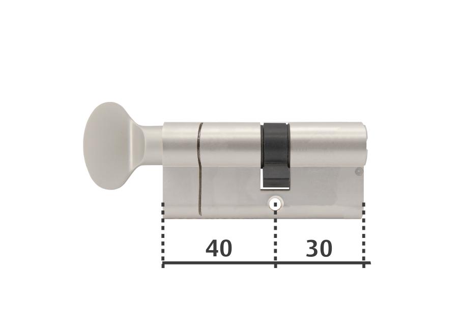 Zdjęcie: Wkładka z gałką Y2100 30/40G satyna YALE