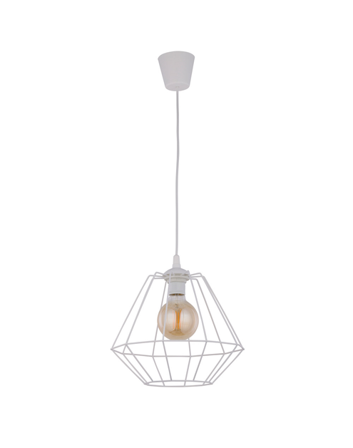 Zdjęcie: Lampa wisząca Diamond 1 x E27  biała 30 4297 TK LIGHTING