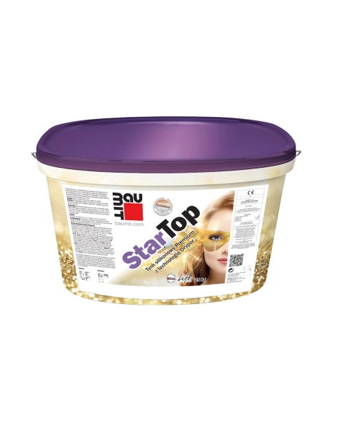 Zdjęcie: Tynk silikonowy Premium StarTop K1,5 - Gr. A Life XXX3-9 oraz kol. W1200-W1211 - 25 kg BAUMIT