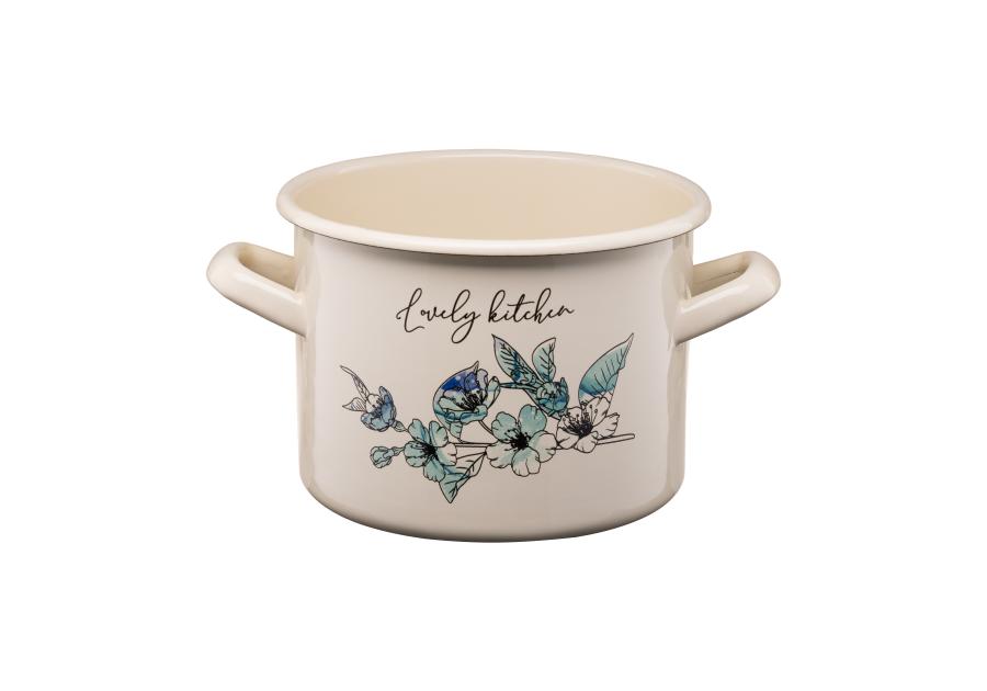 Zdjęcie: Garnek emaliowany z kalką Flores 16 cm/2,4 L  wzór 2 GALICJA