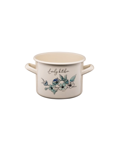 Zdjęcie: Garnek emaliowany z kalką Flores 16 cm/2,4 L  wzór 2 GALICJA