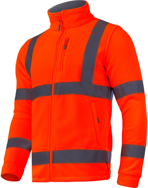 Zdjęcie: Bluza polarowa ostrzegawcza pomarańczowa, 3XL, CE, LAHTI PRO
