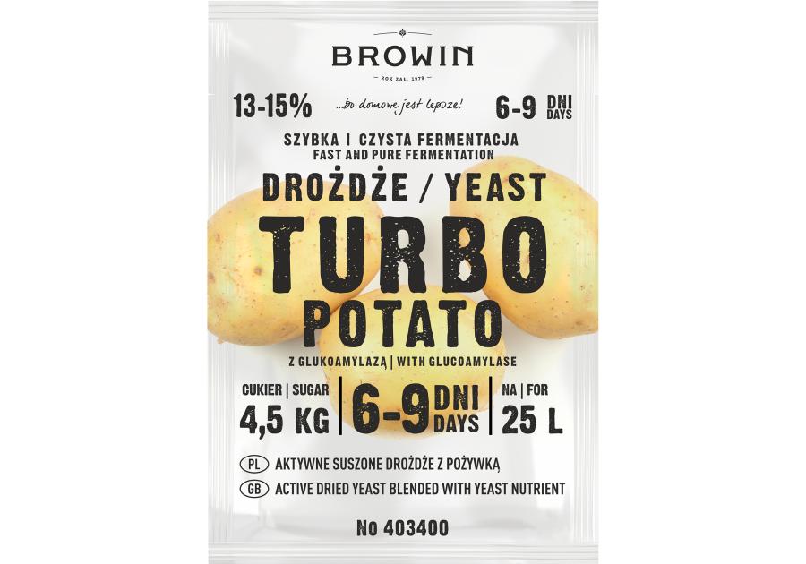 Zdjęcie: Drożdże gorzelnicze Turbo Potato BROWIN