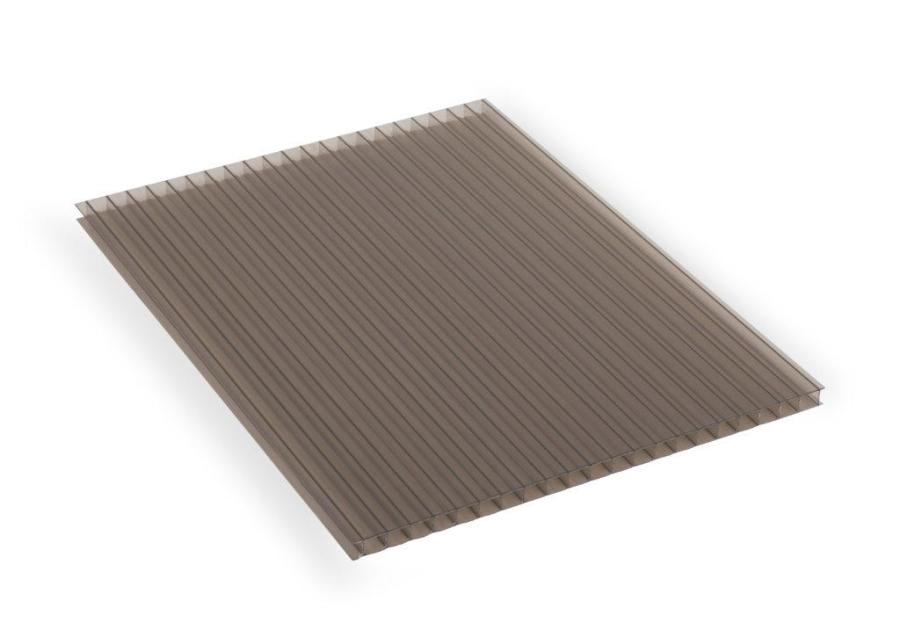 Zdjęcie: Płyta poliwęglan komorowy 105x300 cm 10 mm brąz SCALA