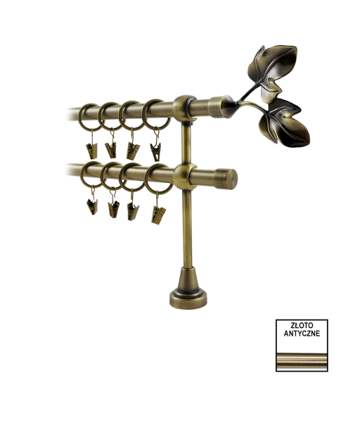 Zdjęcie: Karnisz Hefajstos Plus fi 16 mm - 240 cm listek złoto (folia ) KARWEL