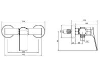 Zdjęcie: Bateria natryskowa Neri czarna INVENA