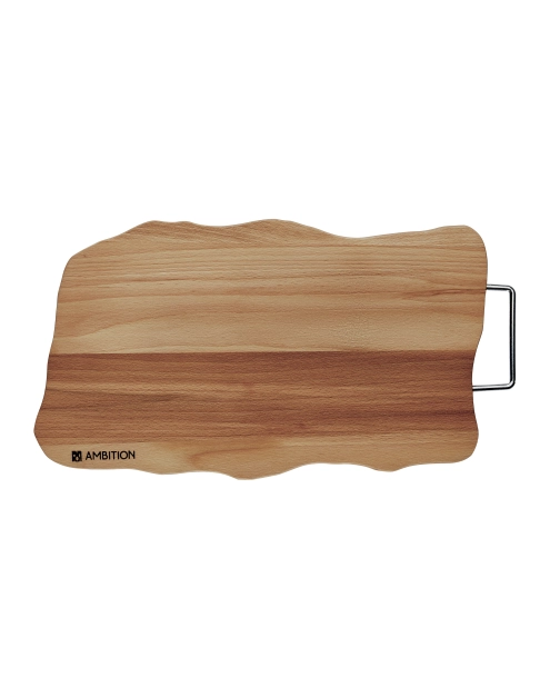 Zdjęcie: Deska do krojenia drewniana z uchwytem Natural Fala 36 x 20 cm AMBITION