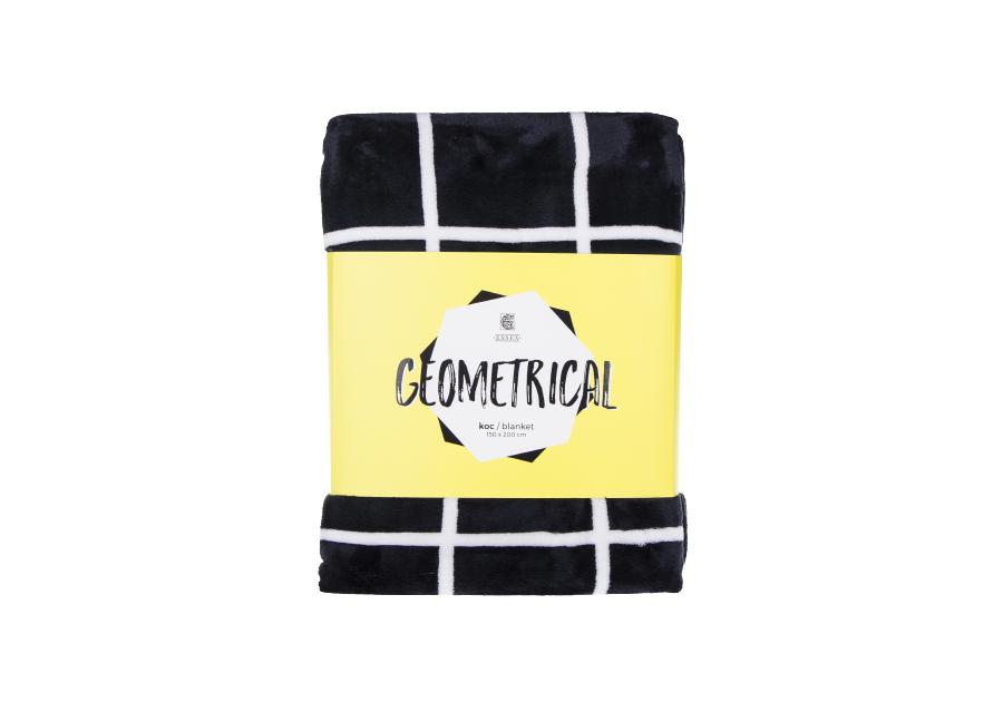 Zdjęcie: Koc Geometrical 150x200 cm czarno-biały BBK