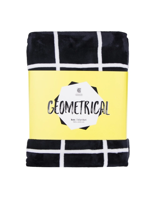 Zdjęcie: Koc Geometrical 150x200 cm czarno-biały BBK