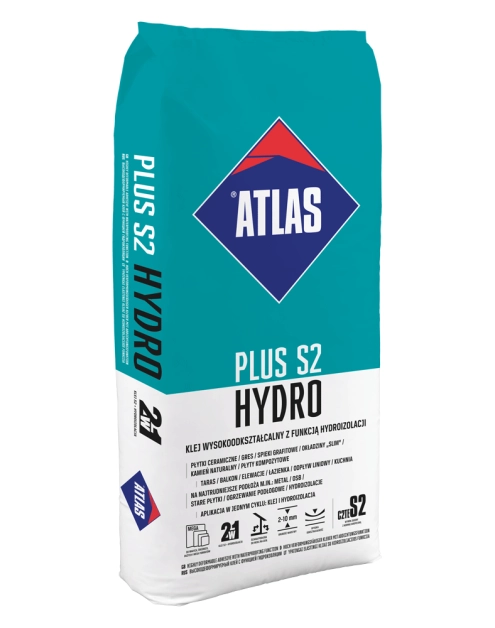 Zdjęcie: Klej do płytek Plus S2 Hydro 15 kg ATLAS