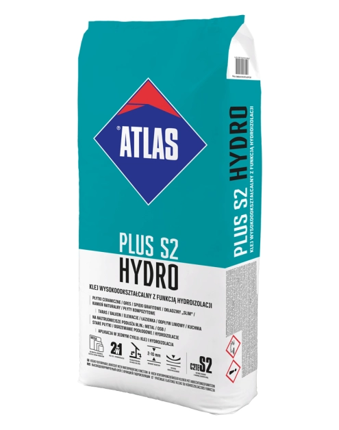 Zdjęcie: Klej do płytek Plus S2 Hydro 15 kg ATLAS