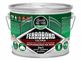 Farba antykorozyjna Ferrobond Ultra półmat czarny 2,5 L JURGA