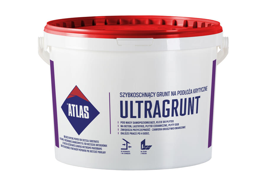 Zdjęcie: Grunt szybkoschnący na podłoża krytyczne 5 kg Ultragrunt ATLAS