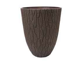 Donica z kompozytu 29x29x36 cm duża brązowa TIN TOURS