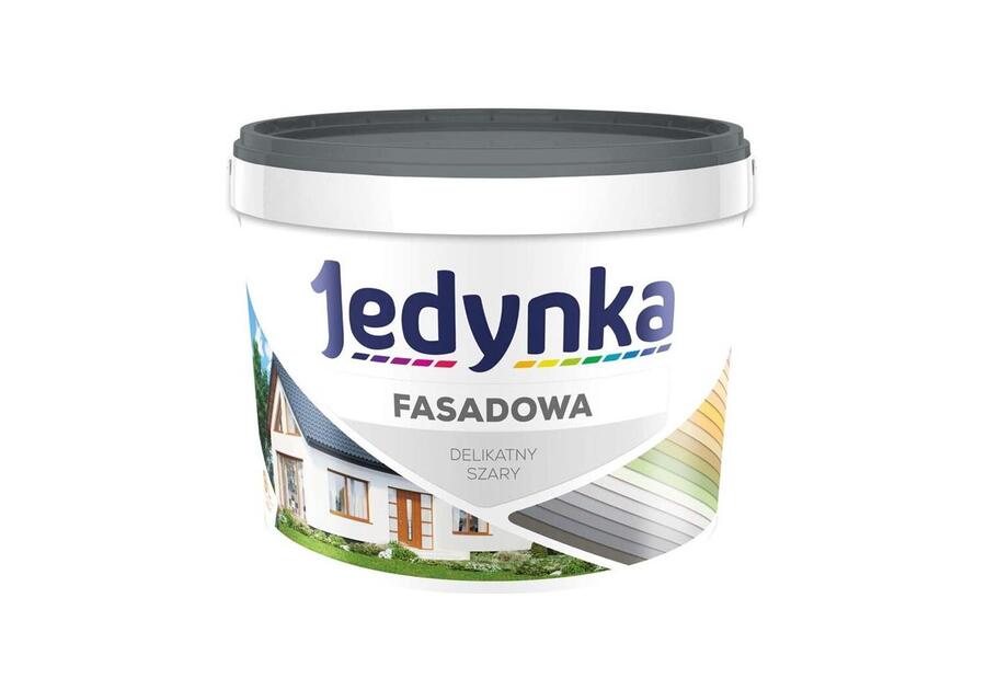 Zdjęcie: Farba fasadowa 2,7 L delikatny szary JEDYNKA