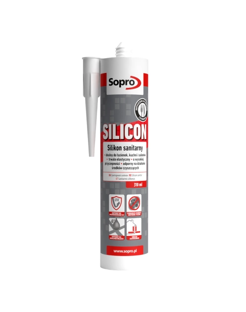 Zdjęcie: Silikon sanitarny manhatan 310 ml SOPRO