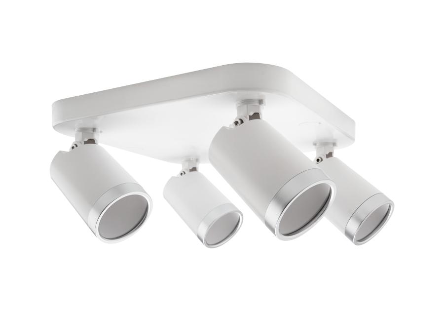 Zdjęcie: Oprawa ścienno-sufitowa Spot Best 4xGU10 – biały/srebrny VOLTENO