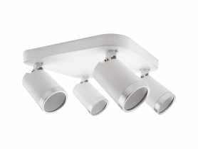Oprawa ścienno-sufitowa Spot Best 4xGU10 – biały/srebrny VOLTENO