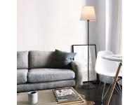 Zdjęcie: Lampa podłogowa Artemis czarna podstawa, biały abażur ADRILUX