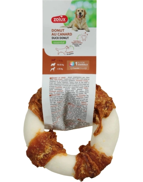 Zdjęcie: Gryzak dla psa donut z kaczką 7 cm ZOLUX