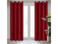 Zdjęcie: Zasłona gotowa Logan 135x250 cm czerwony EUROFIRANY
