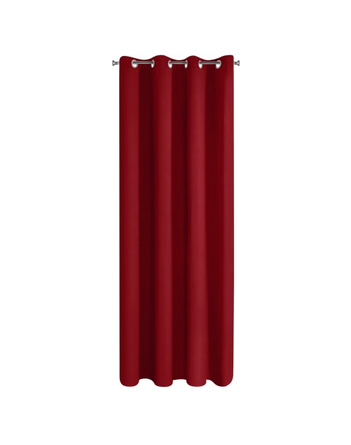 Zdjęcie: Zasłona gotowa Logan 135x250 cm czerwony EUROFIRANY