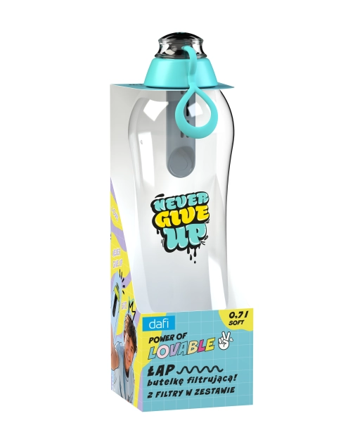 Zdjęcie: Butelka filtrująca Soft 0,7 L z 2 filtrami węglowymi DAFI