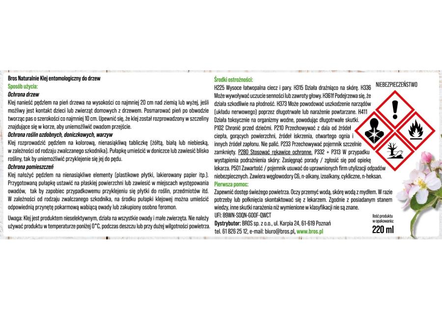 Zdjęcie: Klej entomologiczny do drzew 220 ml BROS NATURALNIE