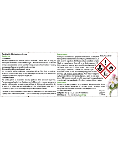 Zdjęcie: Klej entomologiczny do drzew 220 ml BROS NATURALNIE