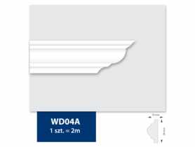 Listwa ścienna Home&Me WD04A biała 3,8x1,8 cm DMS