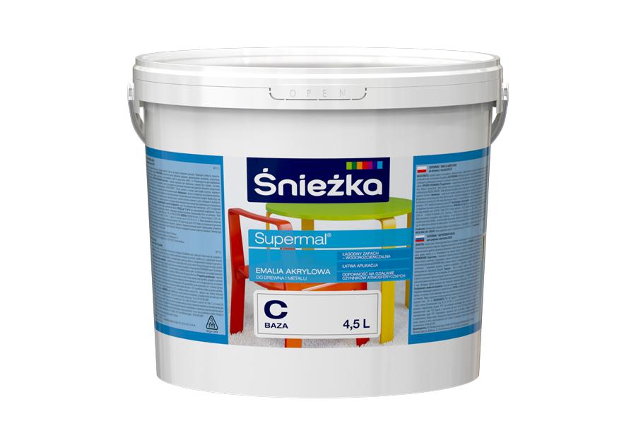 Zdjęcie: Emalia akrylowa Supermal BazaC 4,5L ŚNIEŻKA