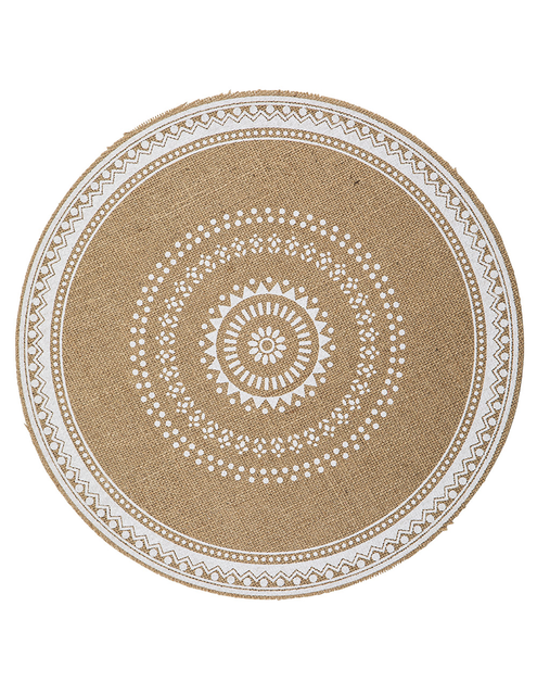 Zdjęcie: Mata naturalna jutowa średnica 38 cm dekor Mandala ALTOMDESIGN