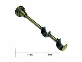 Wspornik podwójny karniszowy 19 mm mosiądz antyczny GARDINIA