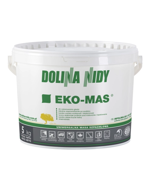 Zdjęcie: Masa szpachlowa Eko-Mas uniwersalna 5 kg DOLINA NIDY