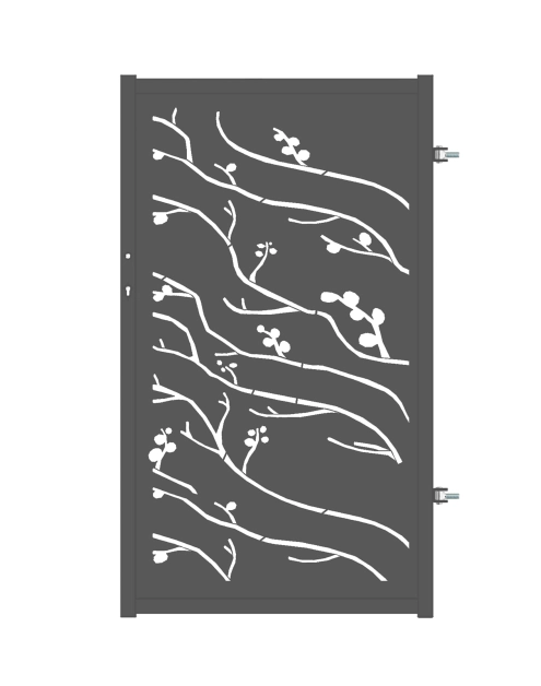Zdjęcie: Furtka Melania 0,90 m, 1,50 m, stal ocynk+RAL7016 struktura prawa POLBRAM