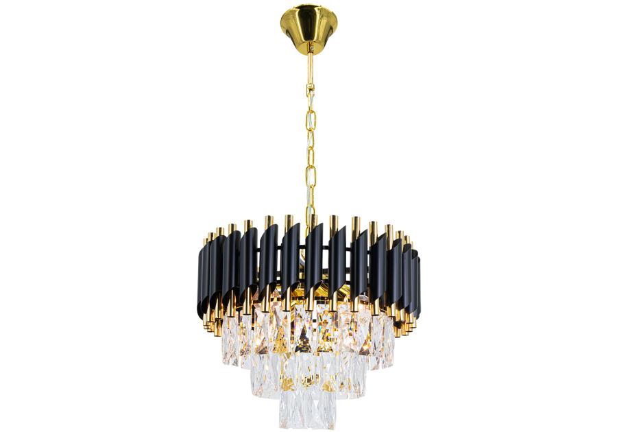 Zdjęcie: Lampa wisząca Toledo 4 punktowa czarno-złota ELEM