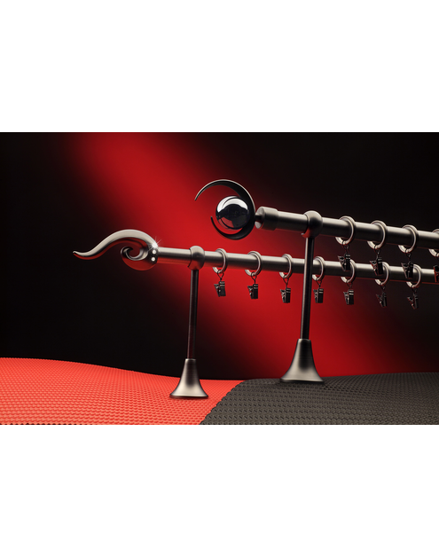 Zdjęcie: Karnisz pojedynczy Victoria fi 19 mm - 200 cm bronze luna KARWEL