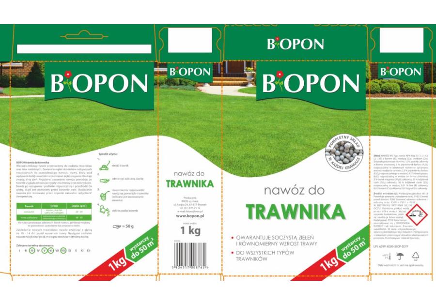 Zdjęcie: Nawóz do trawnika 1kg BOPON